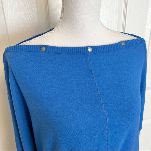 Vince Camuto Cozy Dolman Sleeve Sweater in Metro Blue Medium - Picture 8 of 10